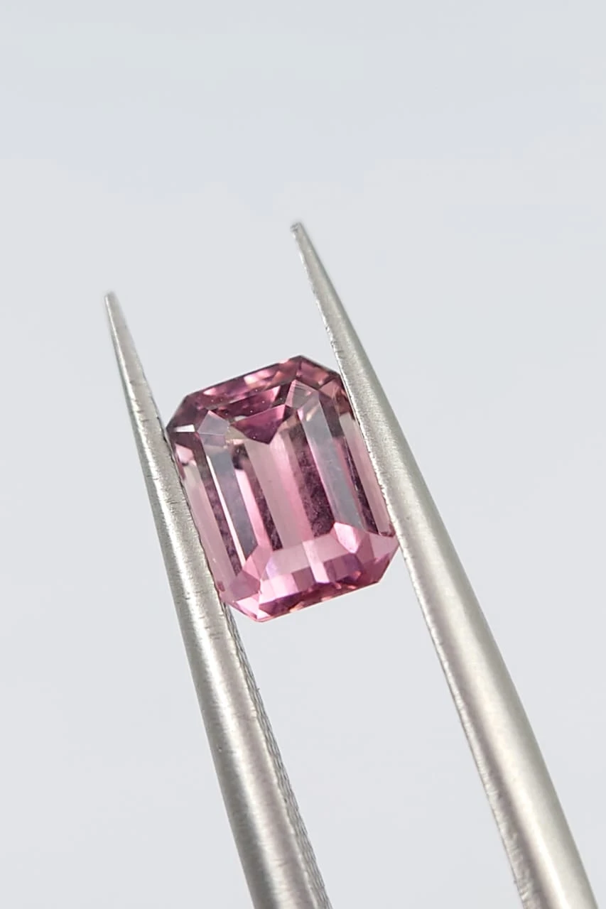 1.06ct Natural Pink Tourmaline Emerald Cut Loose Gemstone From Afghanistan — view 2